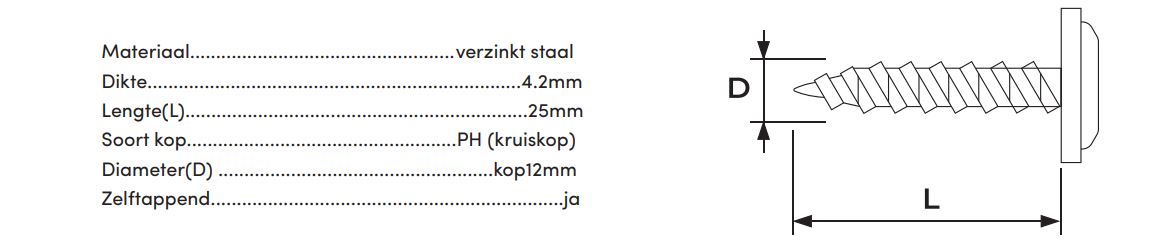 Solid john vis pr rive de toit 4,2x25 500pcs/bt eur/bt