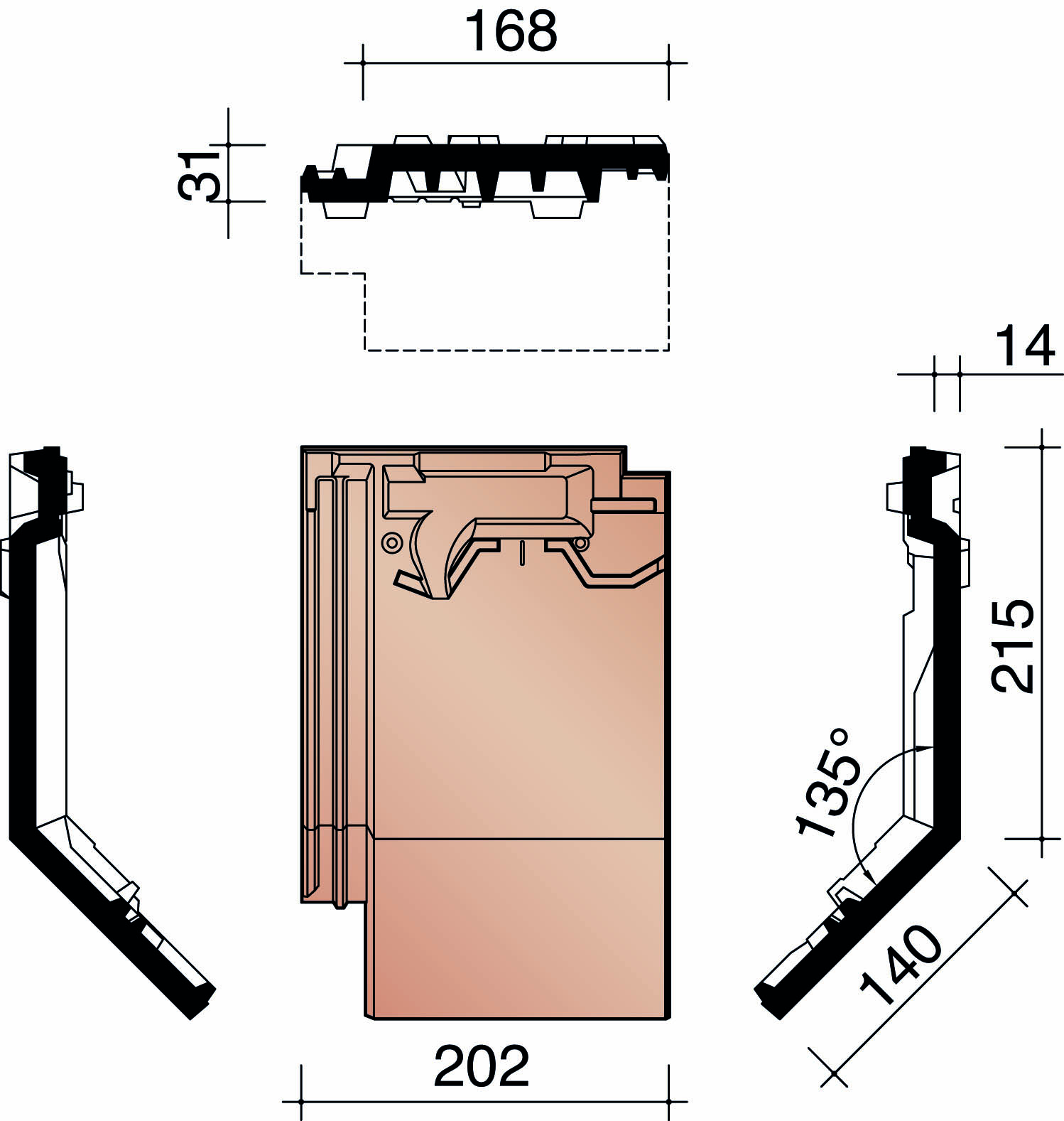 Migeon vauban tuile membron brun 682