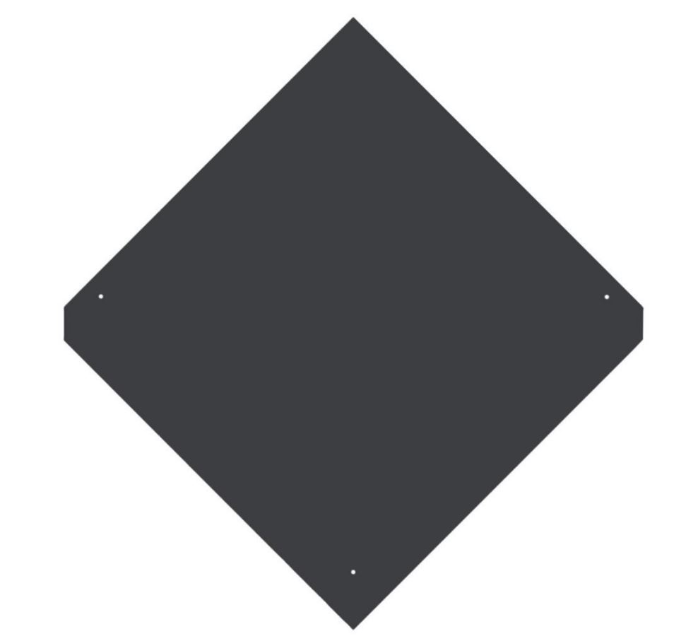 Alterna ardoise losange 40/40/10 gris fonce trois trous 14pcs/paq eur/pcs