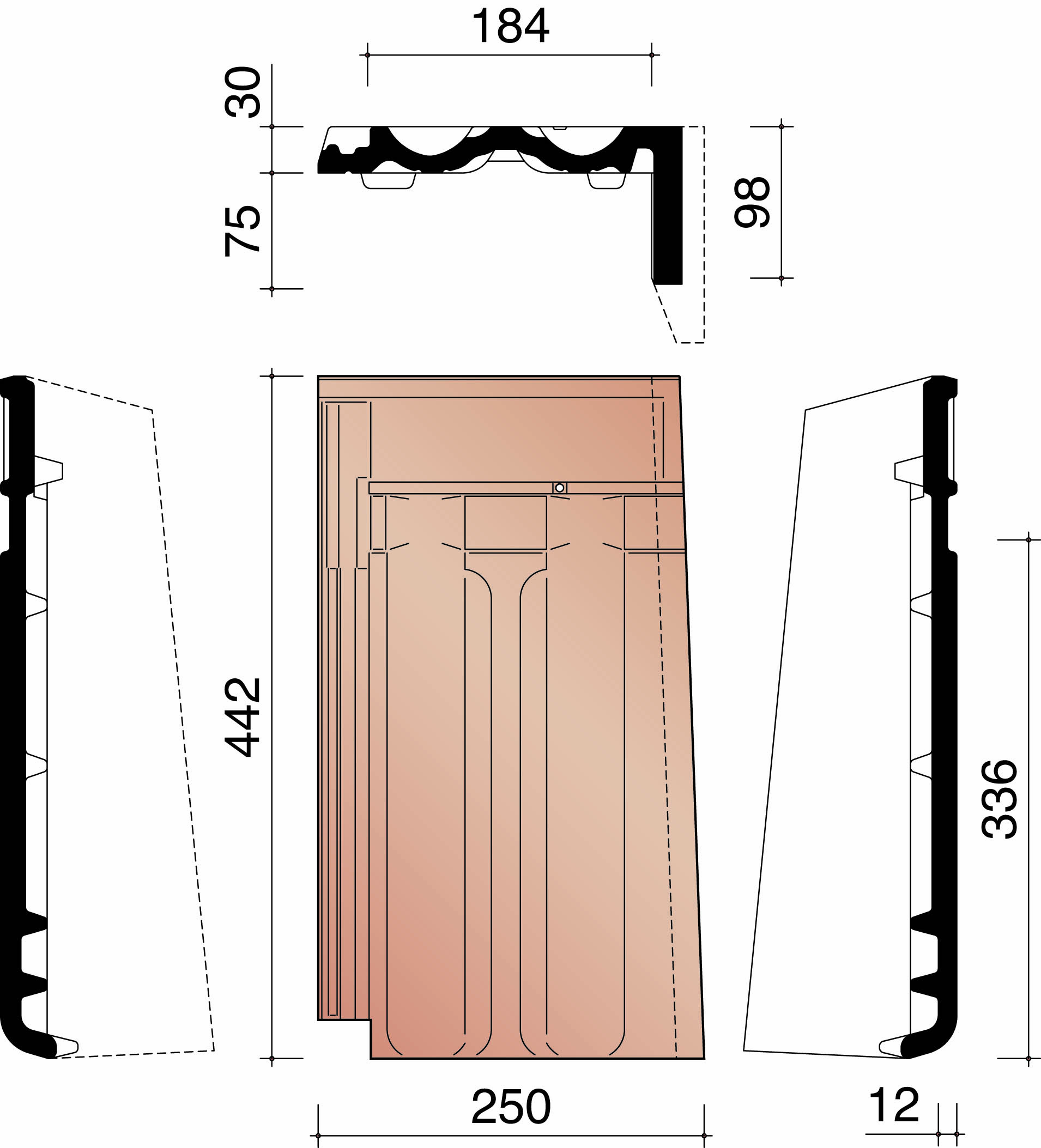 Bisch se standard tuile de rive droite nuage 875