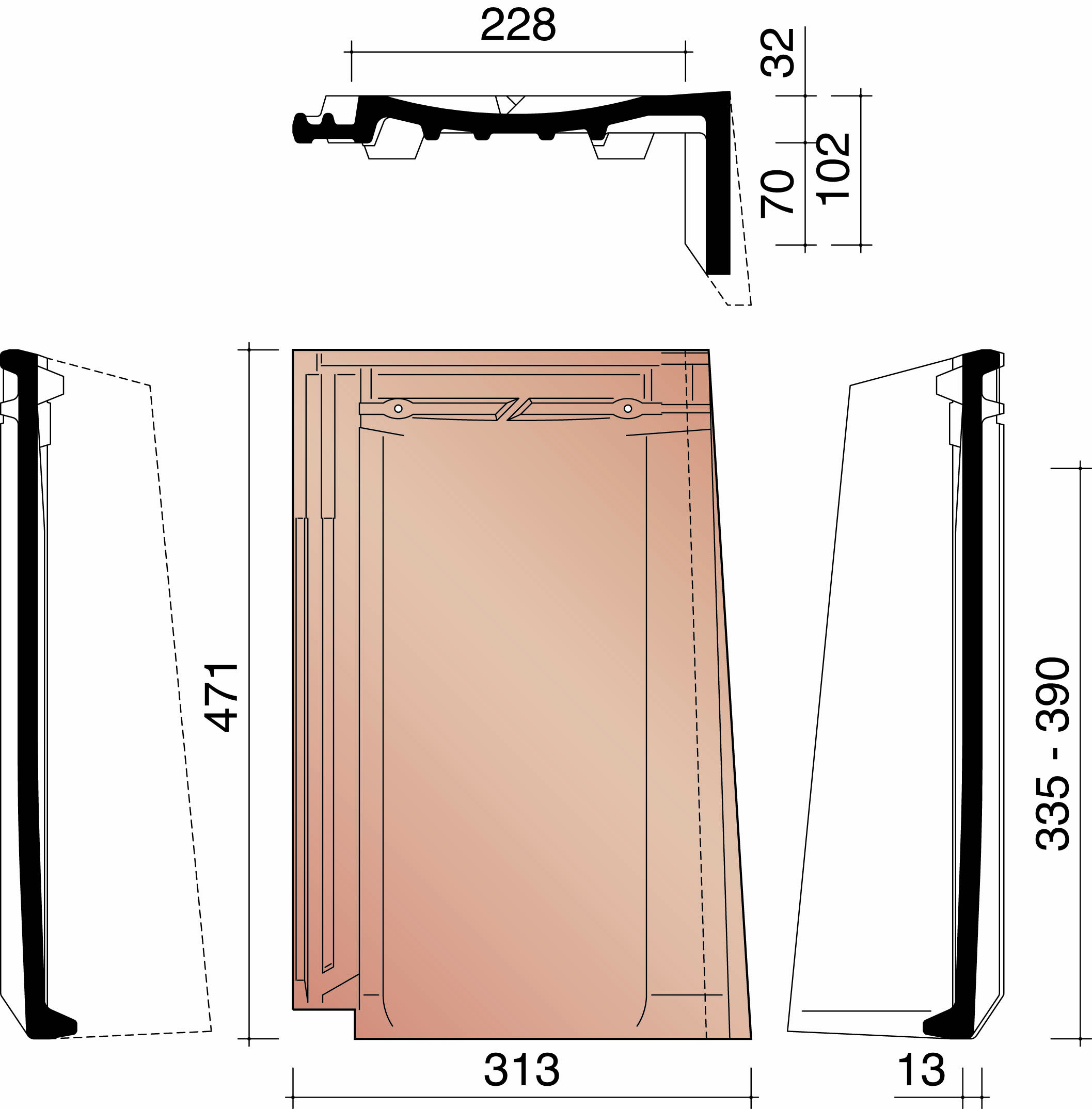 Bisch se jura nova tuile de rive droite ardoise 703