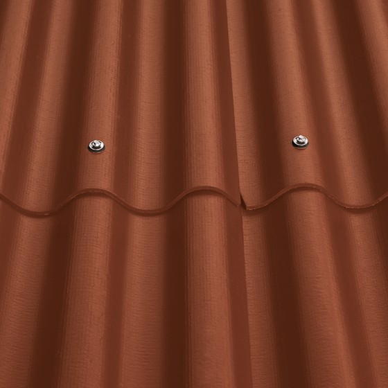 Nt plaque ondul no 76 1,83 m rouge brique eur/pc