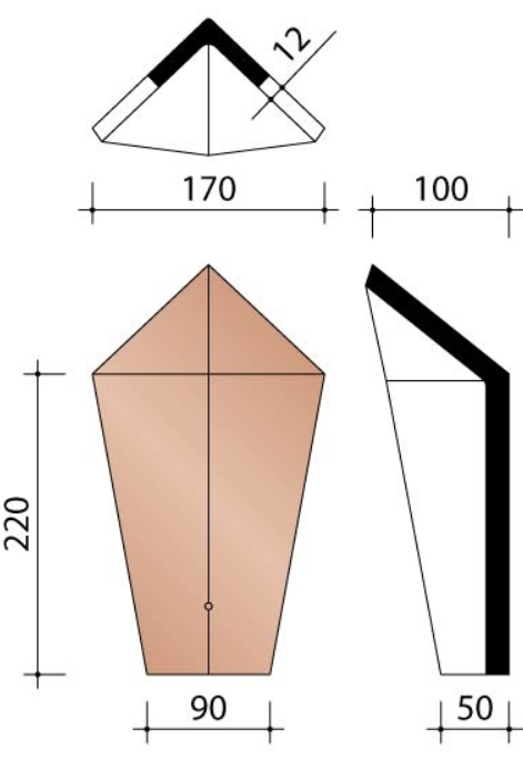 Kor about d'aretier angulaire rustica ombra 795