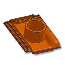 Ter tuile a douille 100mm cote fleurie ardoisÉ eur/pc 703