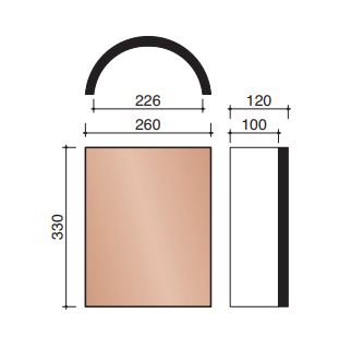 Pontigny faitiere demi-ronde rouge flamme 895