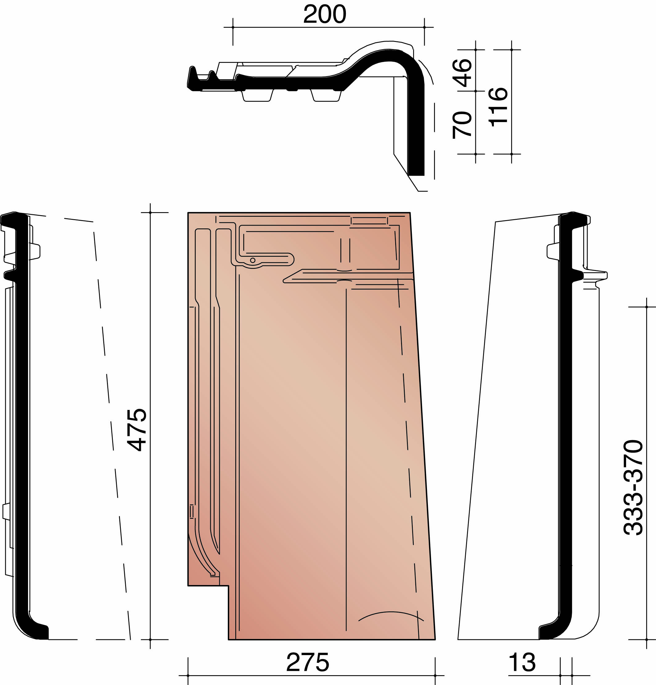 Alegra 10 te tuile de rive droite ardoise 703