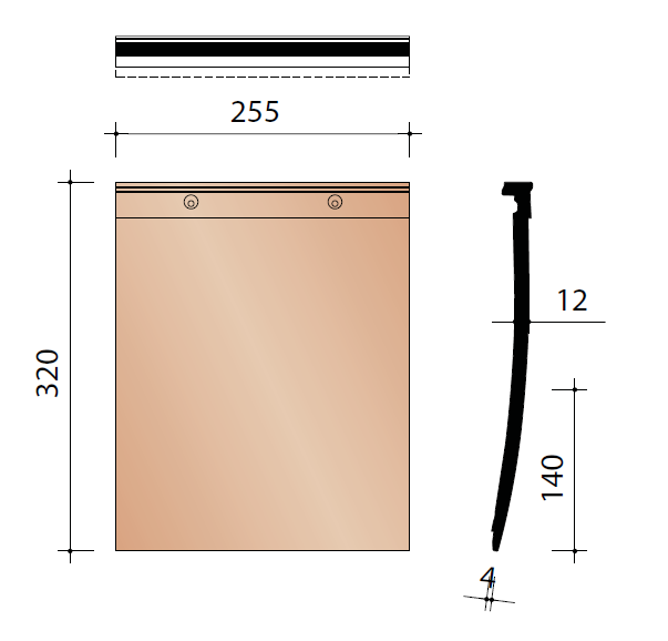 Kor tuile plate elfino ardoise 10pcs/paq eur/1000pcs 703