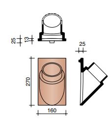 Pontigny tuile a douille 100 vieilli naturel 892