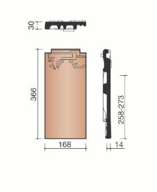 Migeon vauban tuile sans emboÎtement ardoise 703 703