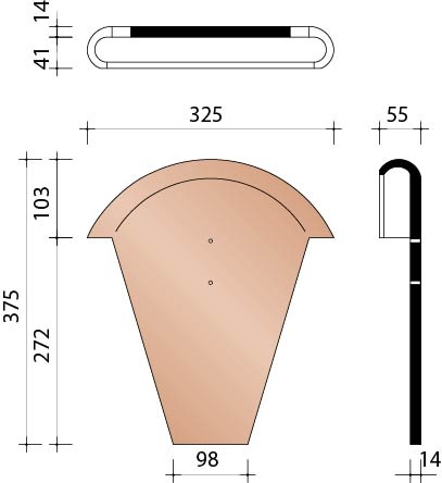 Kor fronton pour sarking 44 amarante 848