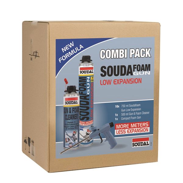 Soudal combi box gunfoam low expansion eur/pc