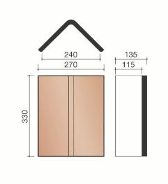 Pontigny faitiere angulaire rouge flamme 895