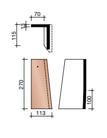 Pontigny tuile de rive droite rouge flamme 895