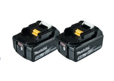 Mak twinpack 18v 2 x batt 5,0ah eur/pcs		 197288-2