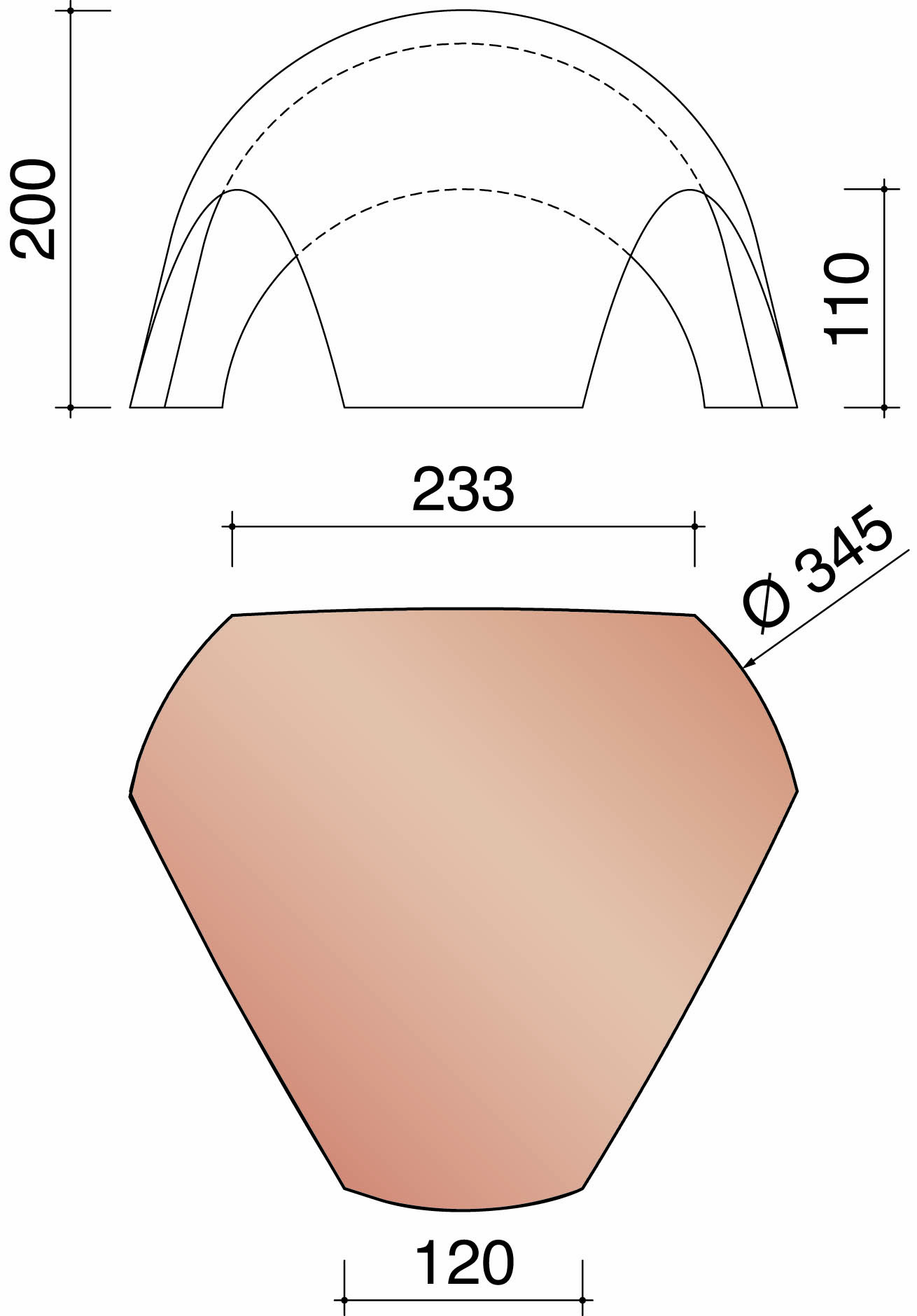Bisch se standard jonction 3 faitieres 1300 rouge naturel 600