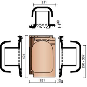 Datura kit tuile a douille dia 125mm + mitron + module de connexion + piece reductrice rustique 872