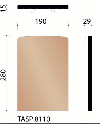 Kor tuile raccourcie aspia gris noir nuance 97