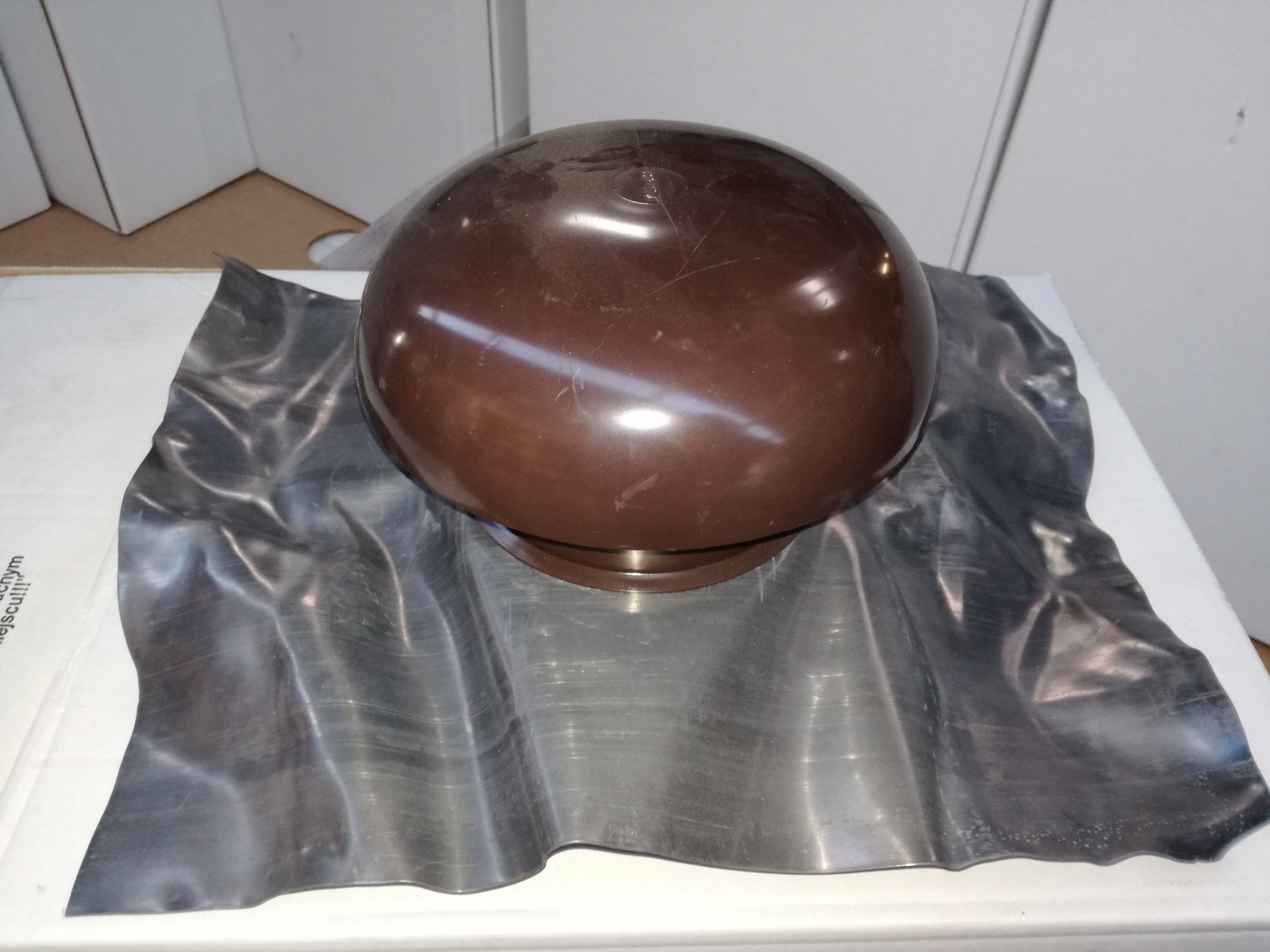 Nicoll chap vent+plaq plomb 125mm brun eur/pc