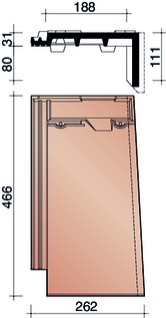 Migeon nueva tuile de rive droite ardoise 703
