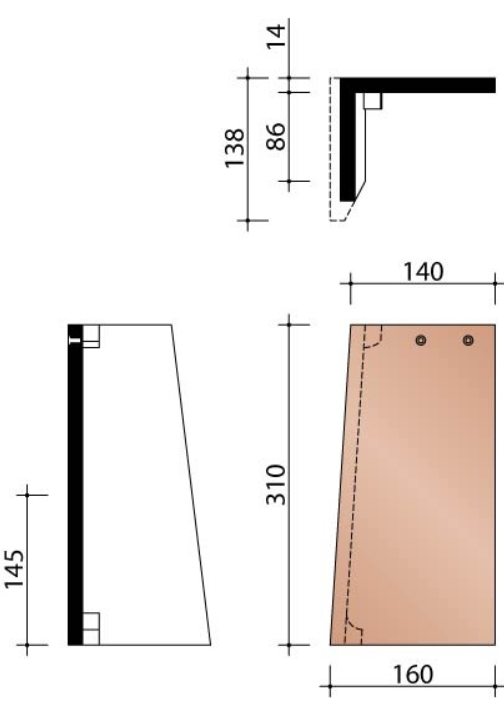 Kor demi tuile de rive gauche speciale plato ardoise 703