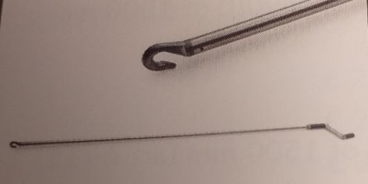 Manivelle 3,00 m a crochet pour verin a oeil