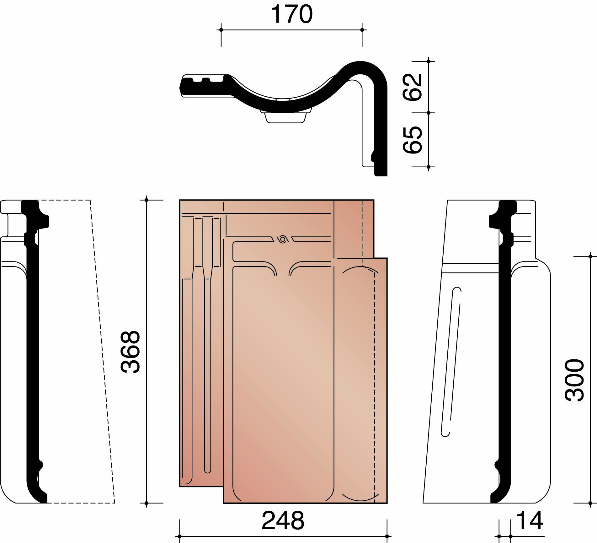 Kor tuile de rive droite 401 rustique 872