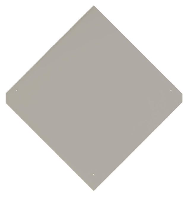 Alterna ardoise losange 40/40/5 gris perle trois trous 14pcs/paq eur/pcs