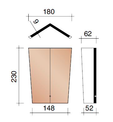 Kor aretier petit angulaire  elfino ardoise 703
