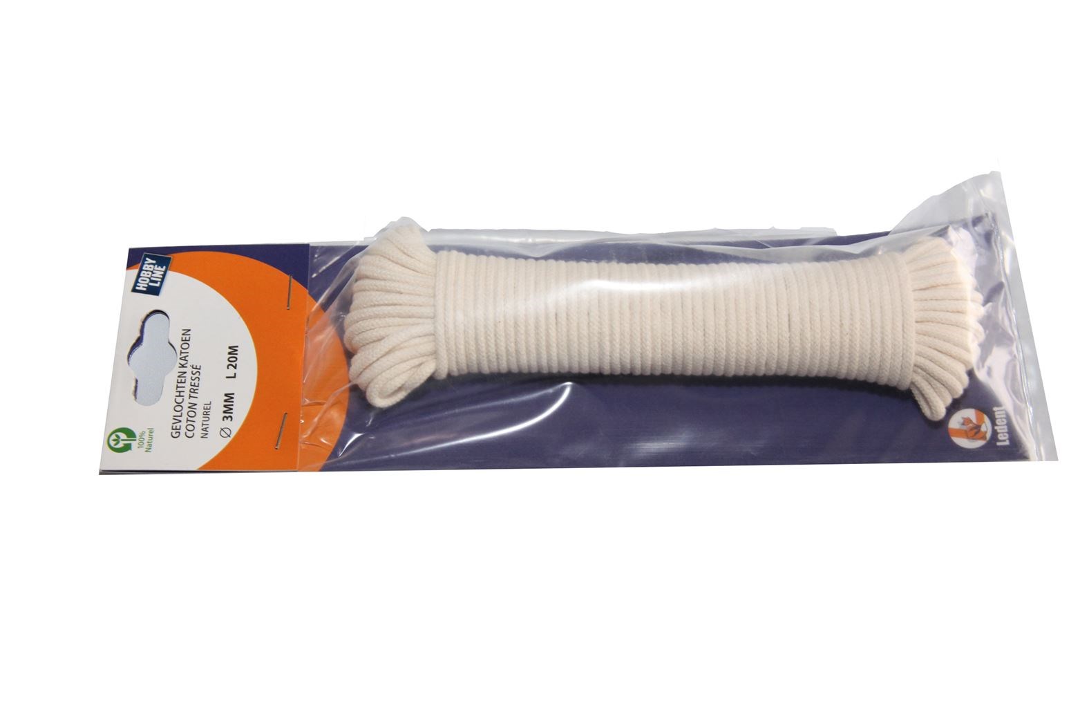 Led corde coton tresse 3mm 20m
