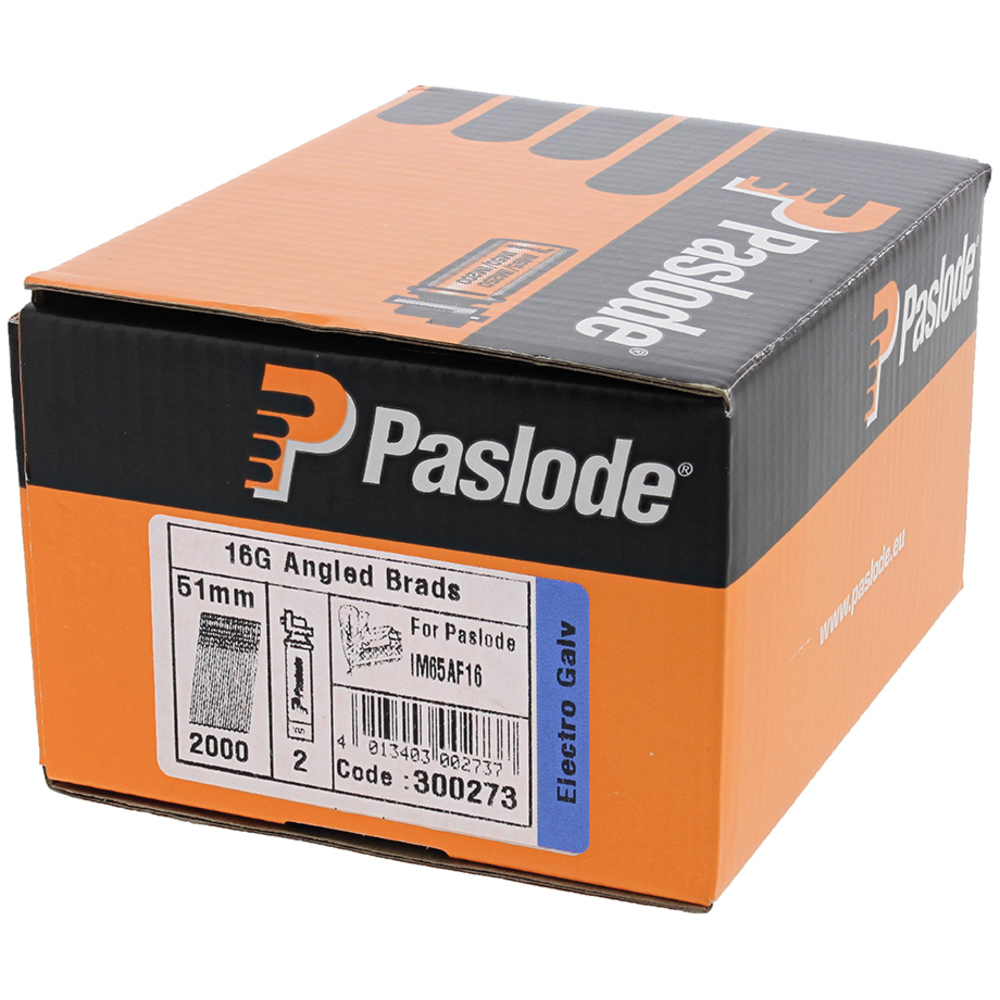 Pasl brads f16a angle 51mm+gaz galva 2000pcs/paq eur/paq