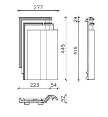 Harmonica tuile brun finesse