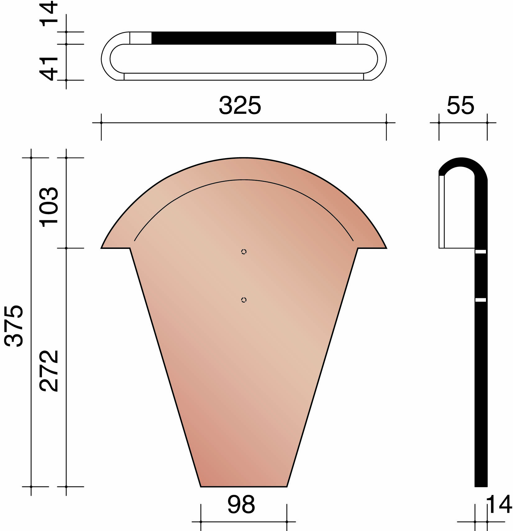 Kor fronton pour sarking 44/993 anthracite 736
