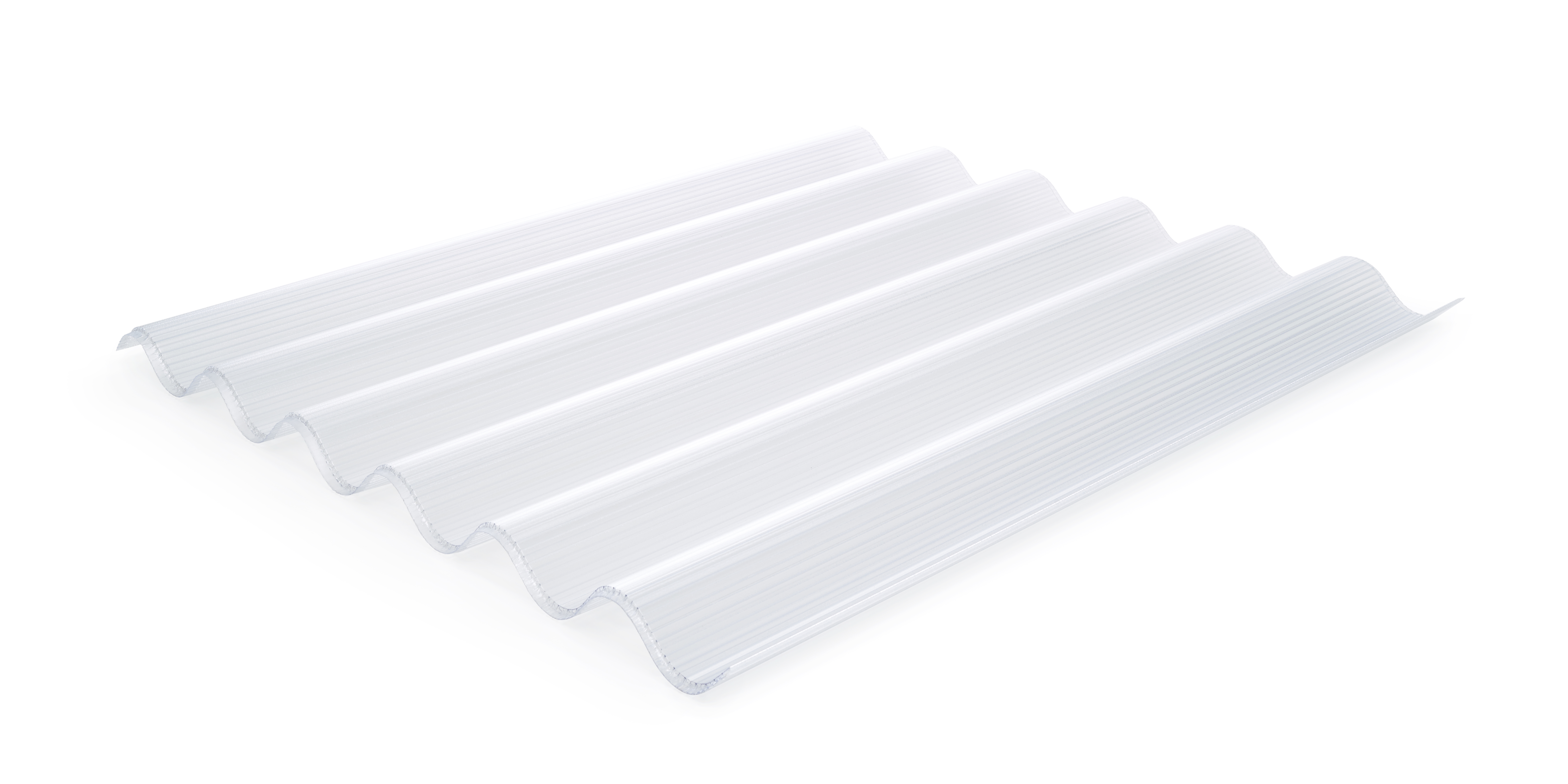 Plaq ondul polyonda 3w 177/51 clair 1,53/1,10m 1,68m2/plaque euro/m2