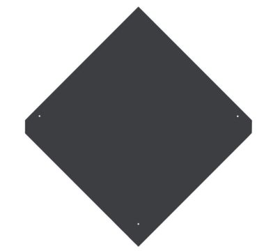 ALTERNA ARDOISE LOSANGE 40/40/5 GRIS FONCE TROIS TROUS 14PCS/PAQ EUR/PCS