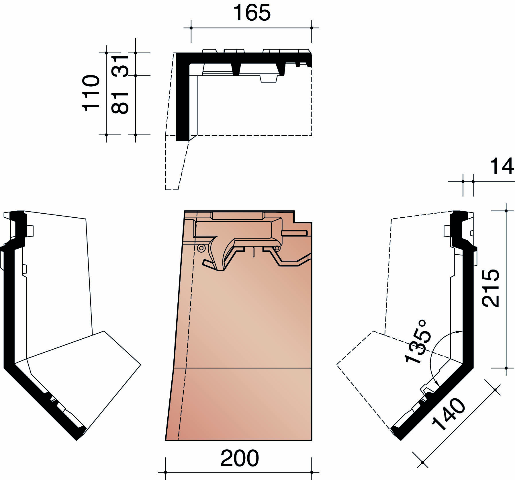 Migeon vauban tuile membron rive gauche brun 682