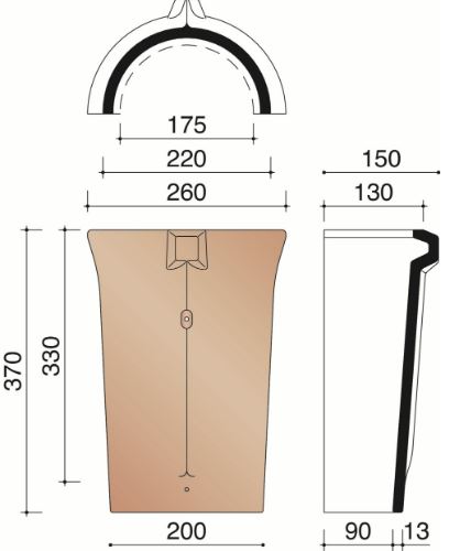 Vhv vario aretier conique brun emaille 670