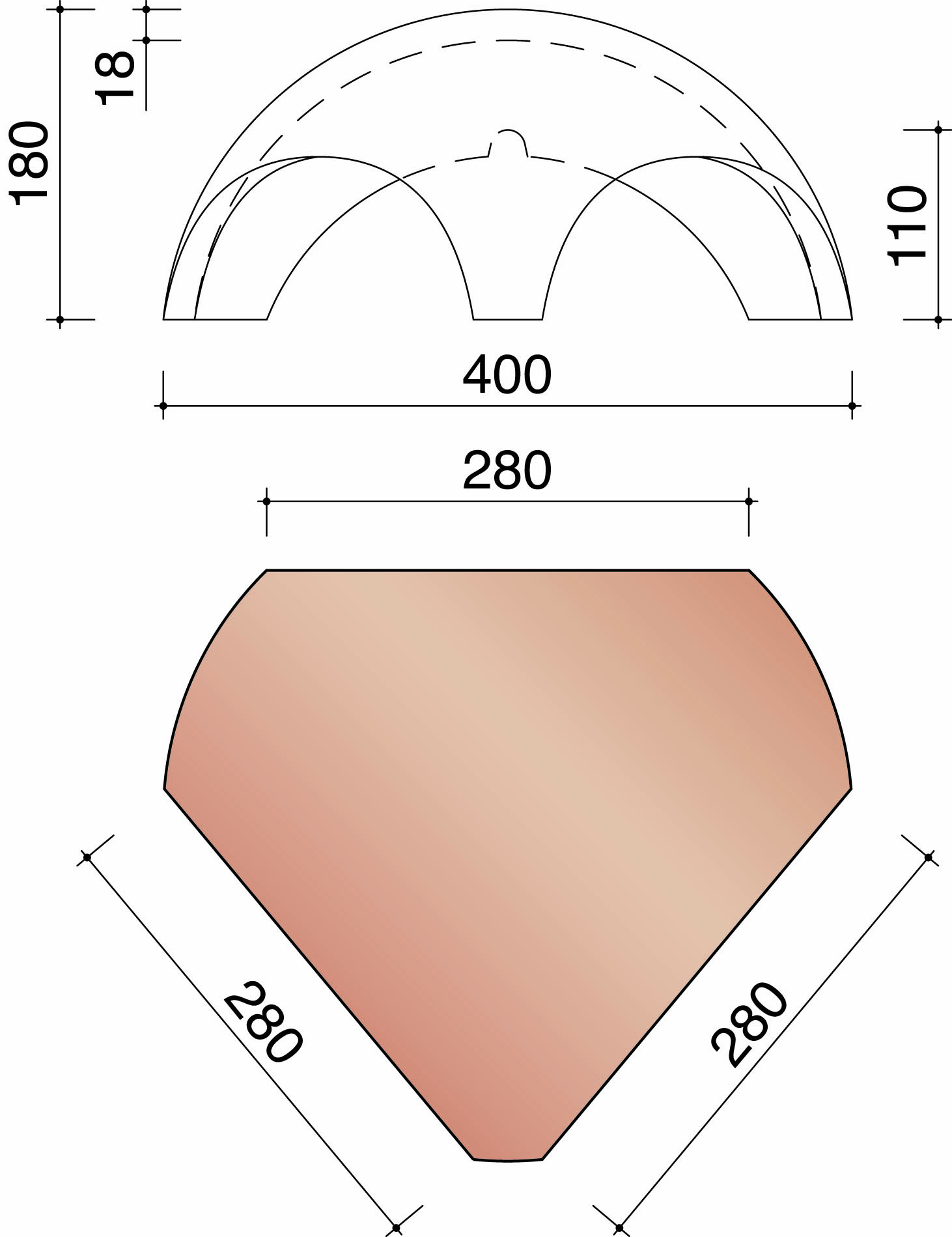 Alegra 10 te jonction 1 faitiere 1200/2 aretiers 1200 noir emaille 738