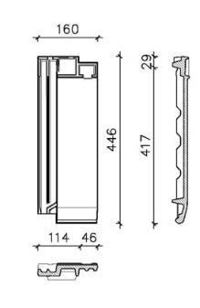 Crea demi-tuile mikado noir mat eur/pc 741