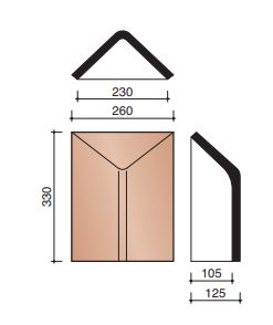 Pontigny about de faitiere demi-ronde rouge naturel 600