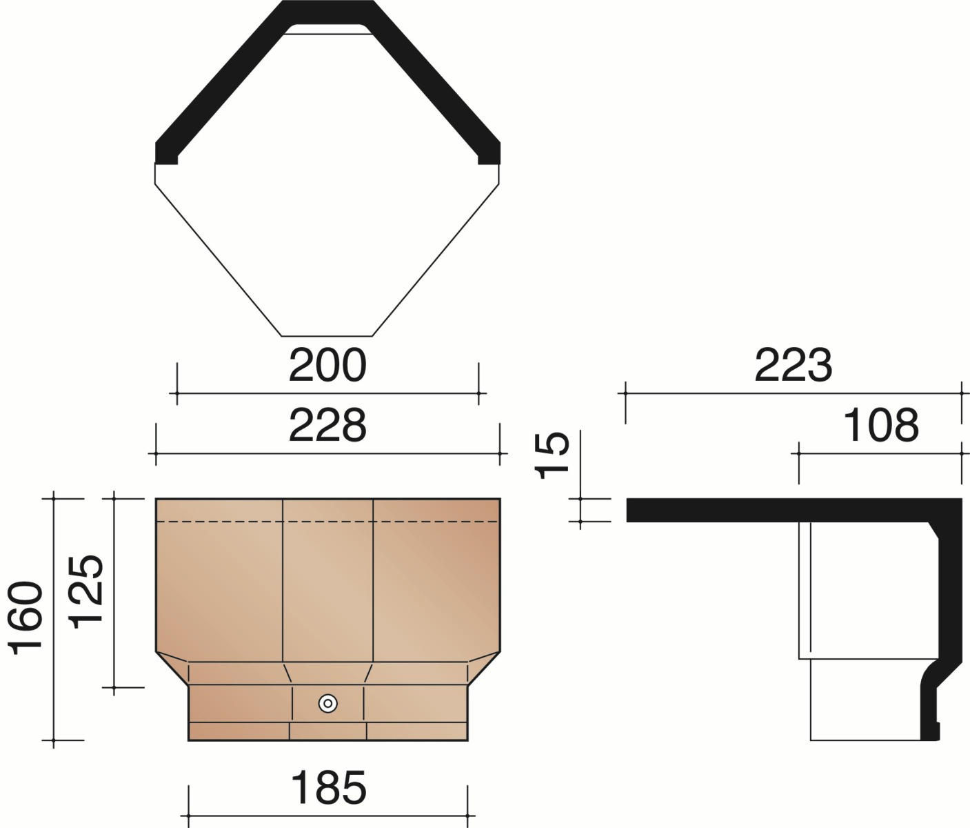 Migeon actua/nueva debut faitiere angulaire gris titane 709