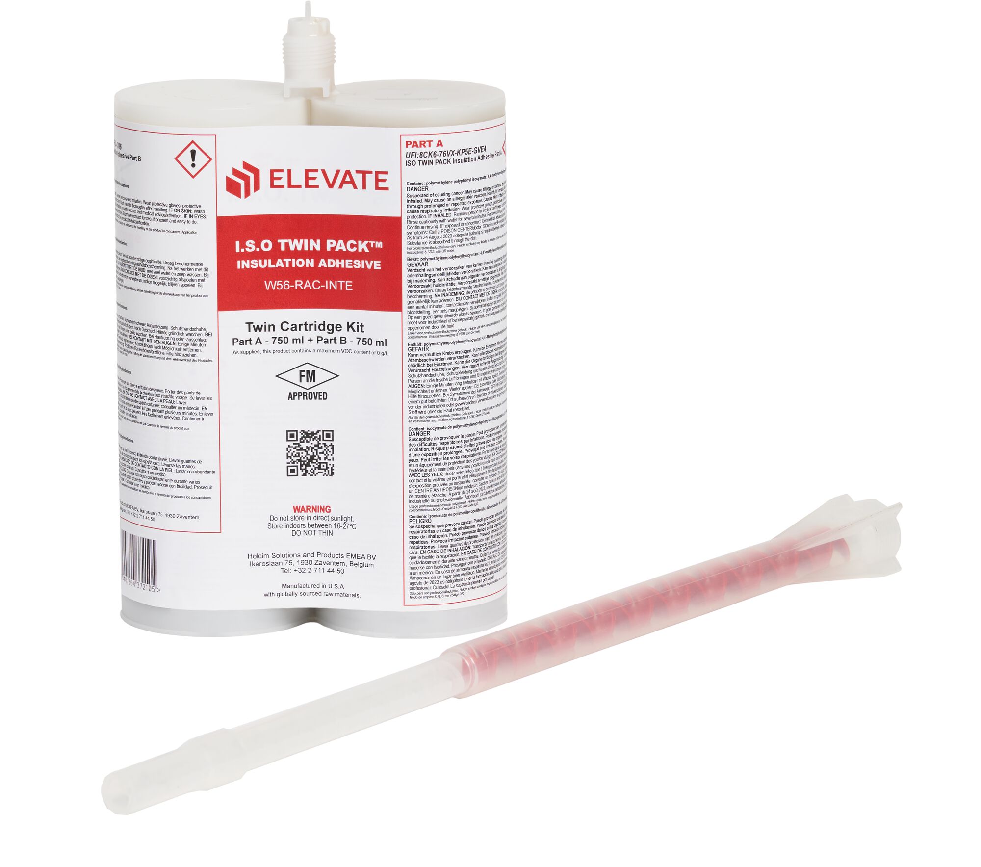 Elevate iso twin pack insulation adhes 4pcs/boite eur/boite