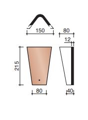 Pontigny aretier angulaire petit ocre rose 893