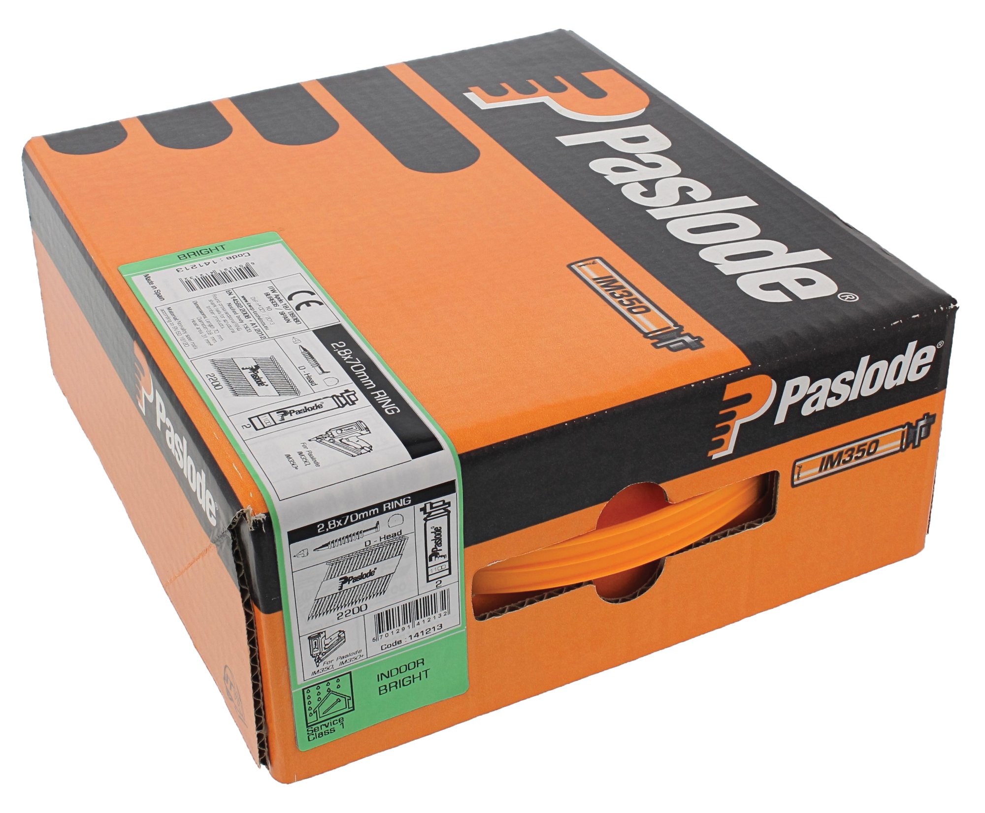 Pasl clous im350+ 75x2,8+tube a gaz crante 2200pcs/paq eur/paq