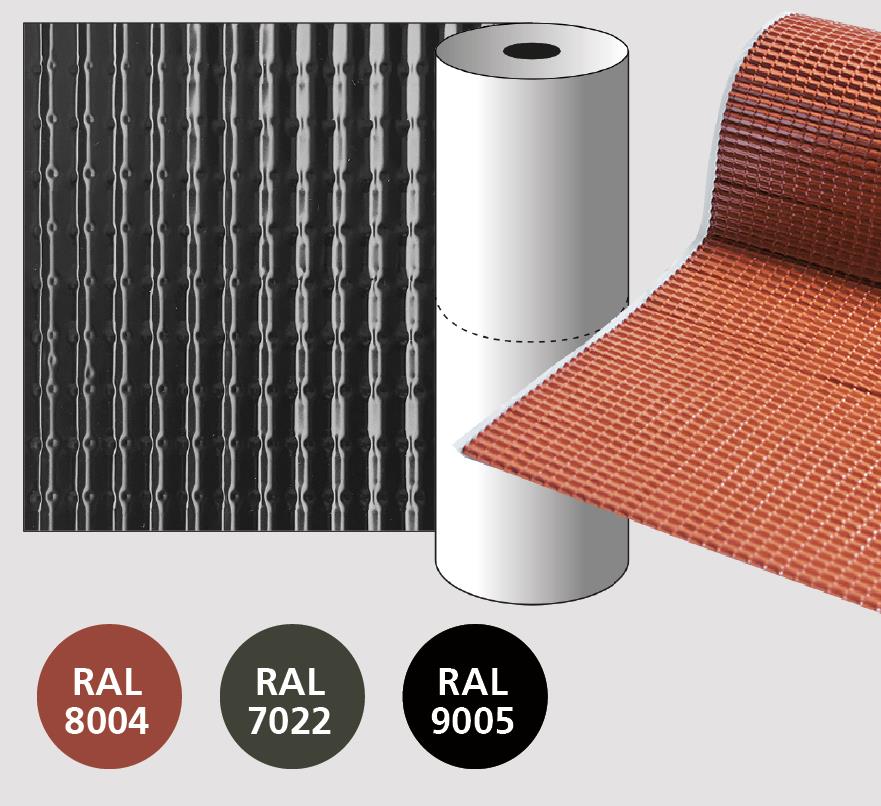 Loodflex alu 320mm gris ombre 5m/r 20m/bt