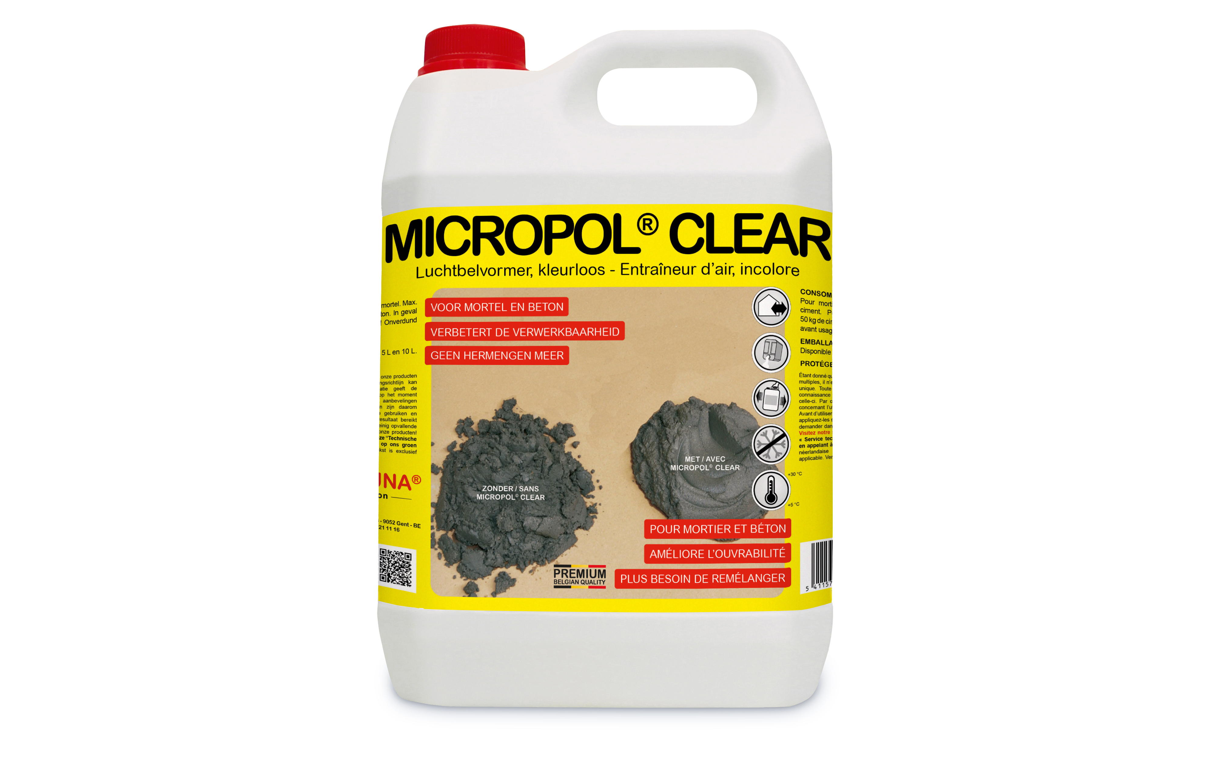 Ptb micropol clear graisse mortier 5 litre/pc eur/pc