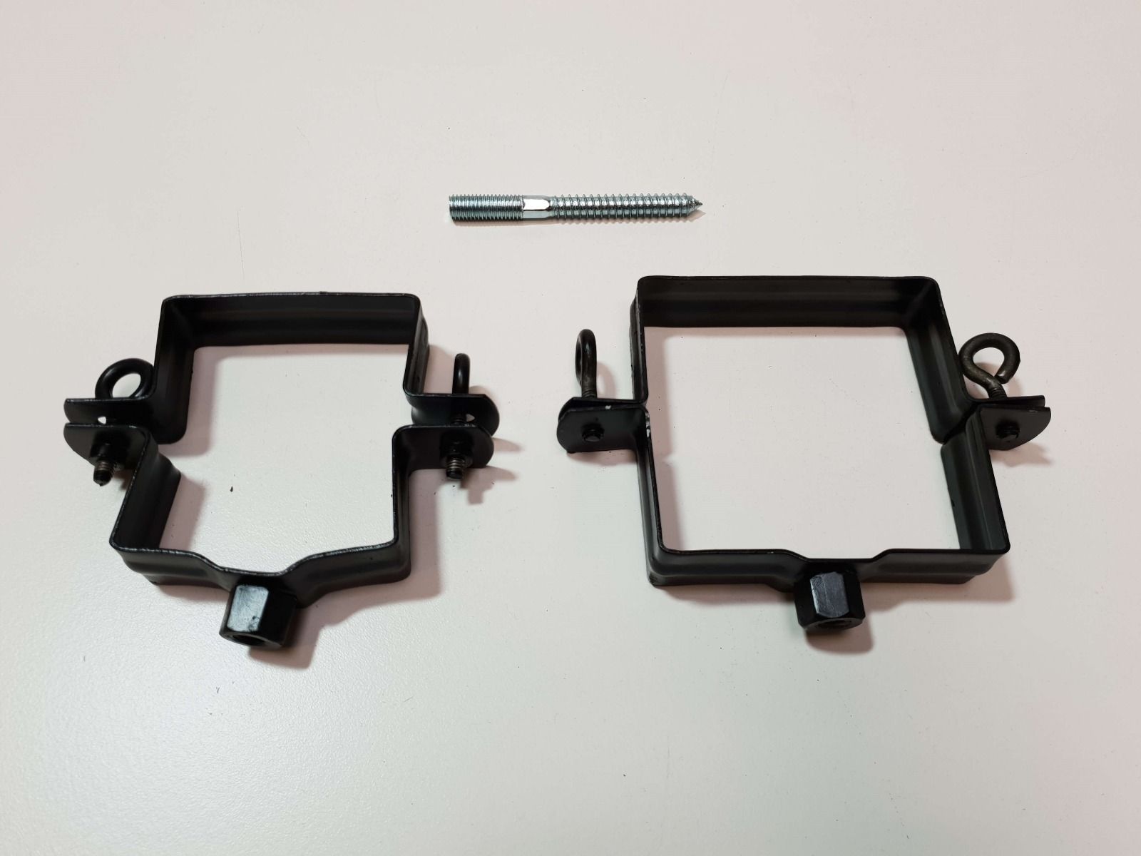 Zinc collier charniere anthracite 100/100mm a visser 25 pcs/bt