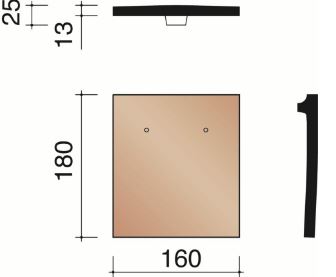 Esprit patrimoine tuile raccourcie noir de vigne 885