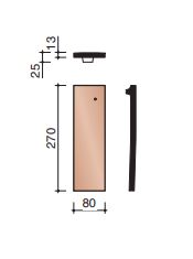 Pontigny demi tuile brun flamme 30pcs/paq 891