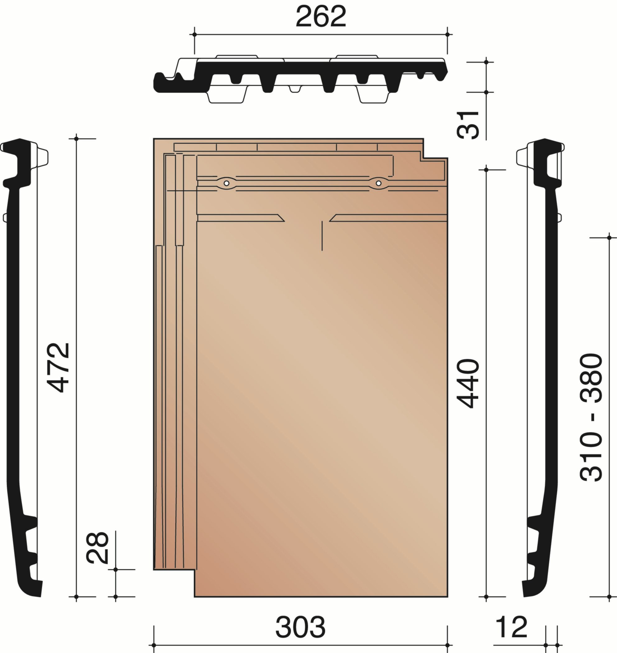 Migeon actua tuile blanc titane 5pcs/paq eur/1000pcs 923