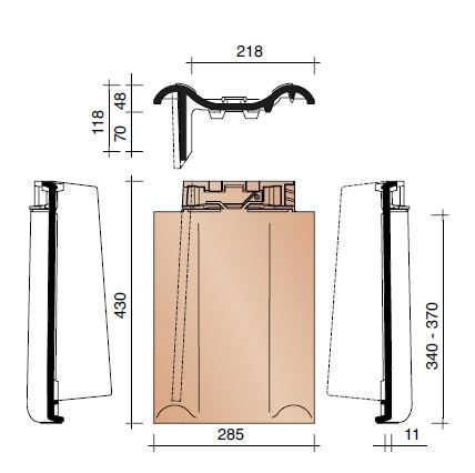 Tradiva tuile de rive gauche modele allemand nuage 875